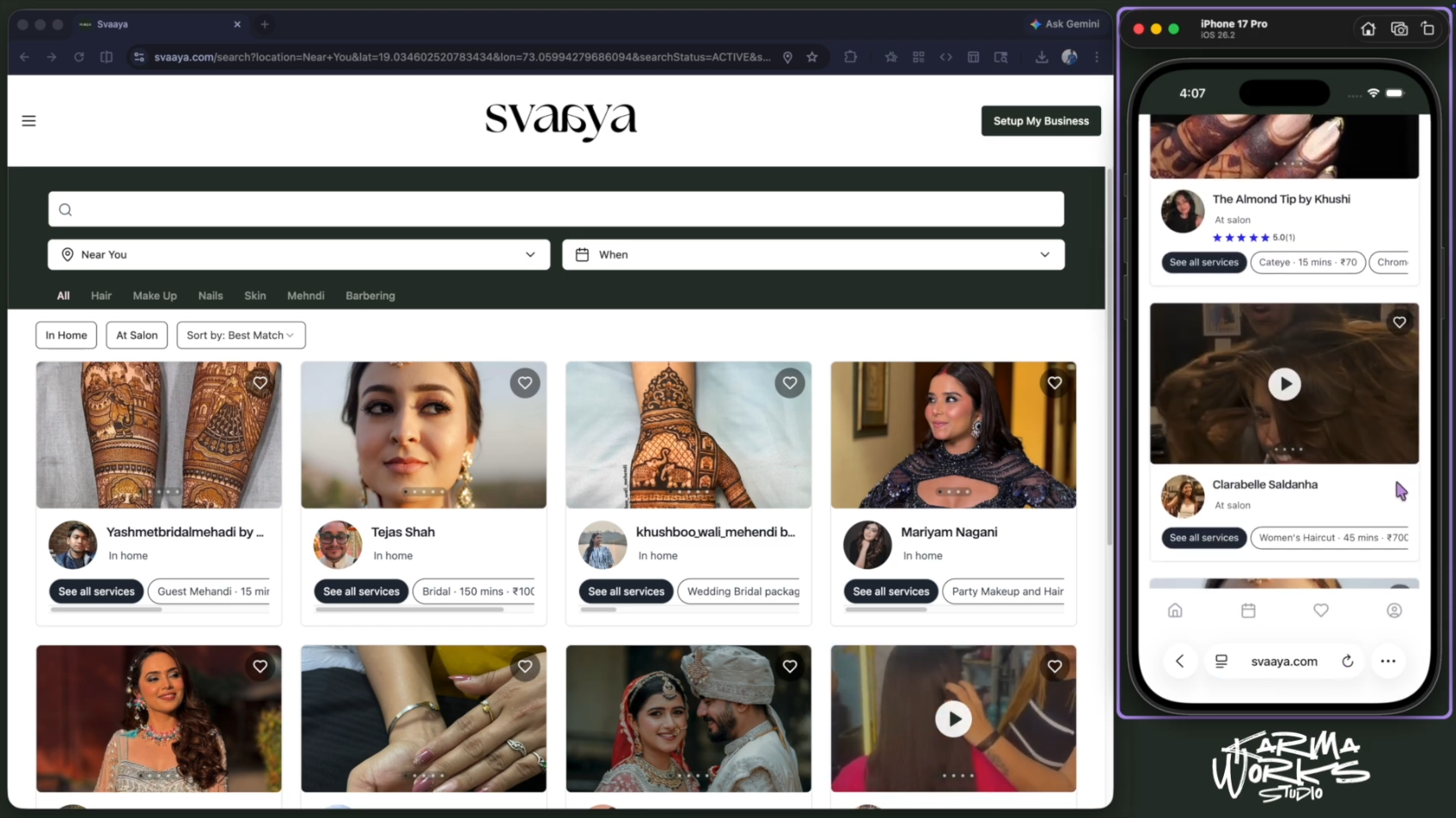 Search page